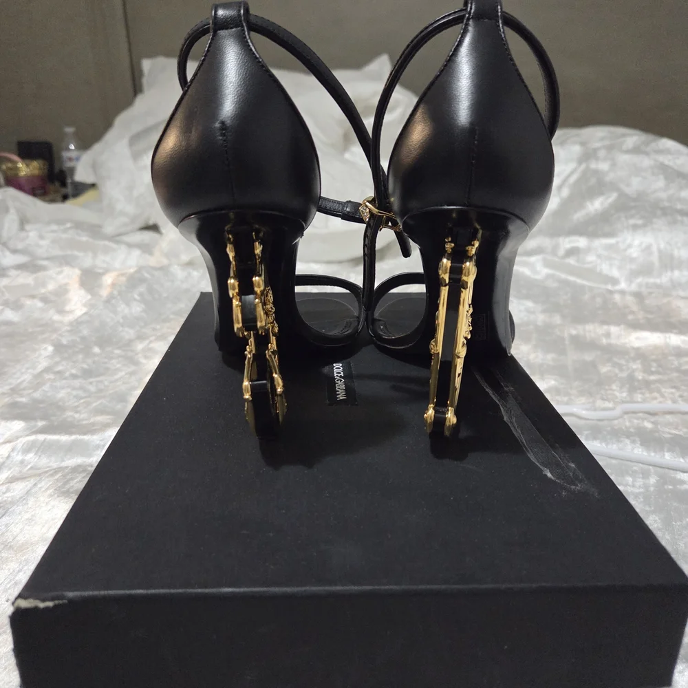 Dolce & Gabbana Black and Gold Women's Heels - Picture 3 of 6